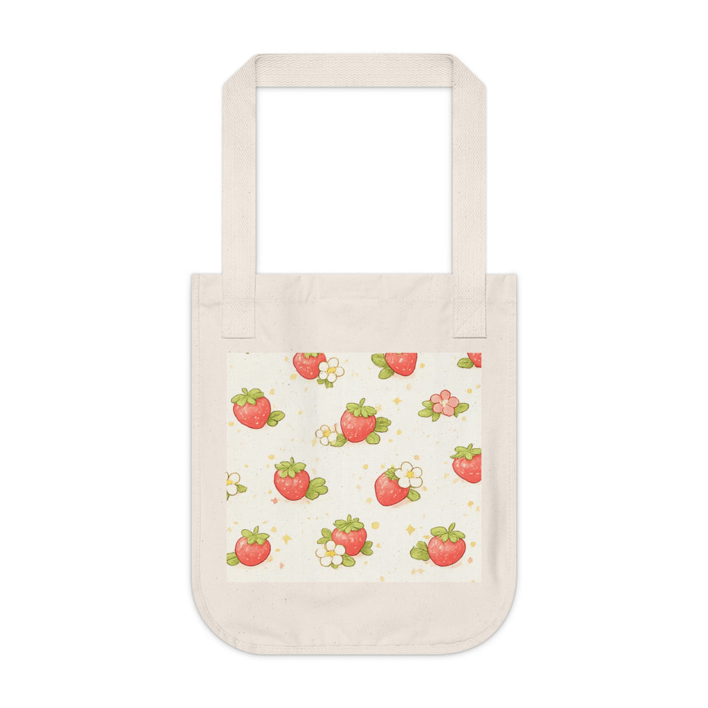 Tote Bag — 'Berry Sweet' Strawberry Canvas Tote | Cute Fruit Market Shopper